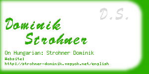dominik strohner business card
